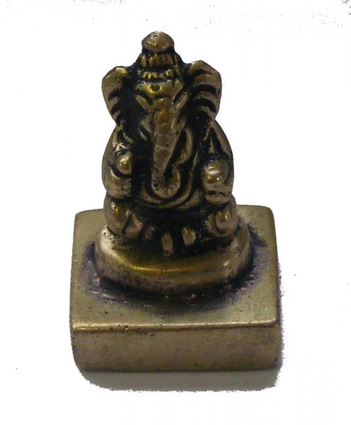 Fair Trade Cast Brass Ganesh Statue / Stamp / Chop Figurine from Kathmandu, Nepal