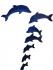 Fair Trade Hand Painted Blue School of  Dolphin Mobile